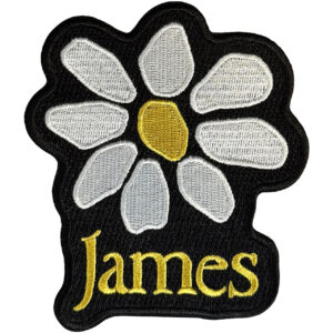 James Yellow Logo White Daisy Woven Patch