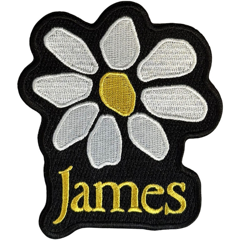 James Yellow Logo White Daisy Woven Patch