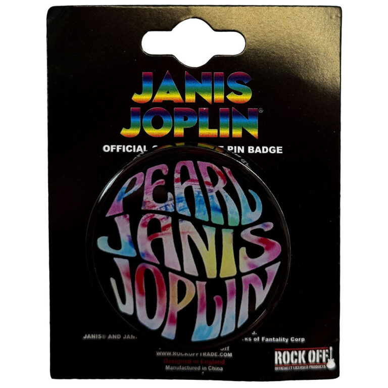 Janis Joplin Pearl Emblem Colour Pin Badge