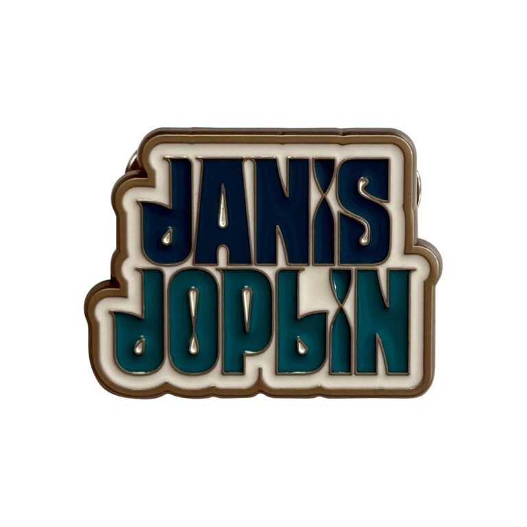 Janis Joplin Stacked Logo Pin Badge