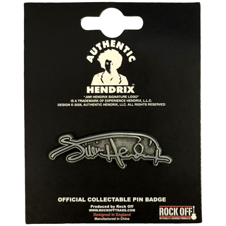 Jimi Hendrix Signature Logo Pin Badge