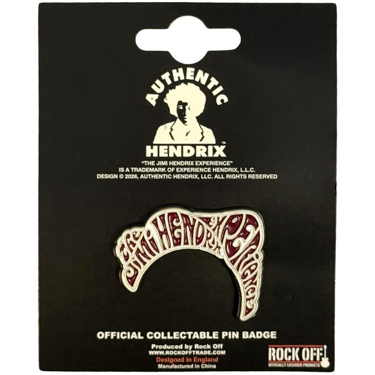 Jimi Hendrix Swirl Logo Pin Badge