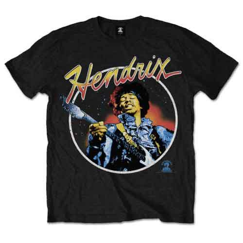 Jimi Hendrix Script Circle T-Shirt