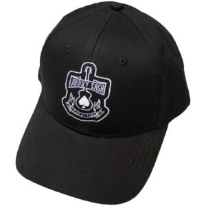Johnny Cash Guitar Black Baseball Cap