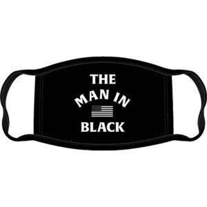 Johnny Cash Man In Black Black Face Mask