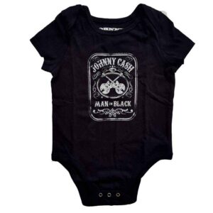 Johnny Cash Man In Black Black Kids Baby Grow