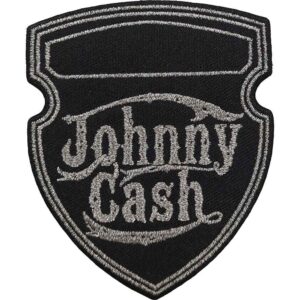 Johnny Cash Metallic Shield Patch