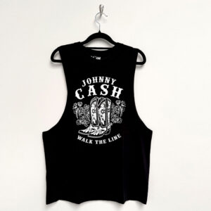 Johnny Cash Walk The Line Boots Black Vest