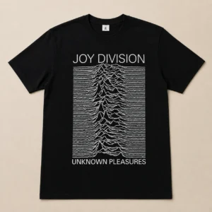Joy Division Unknown Pleasures White On Black T-Shirt