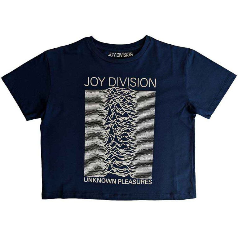 Joy Division Unknown Pleasures (Denim Blue) Ladies Crop Top