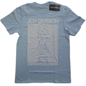 Joy Division Unknown Pleasures White On Blue T-Shirt