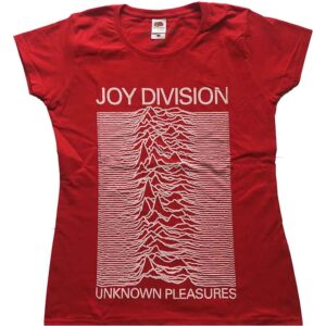 Joy Division Unknown Pleasures Red Ladies T-Shirt