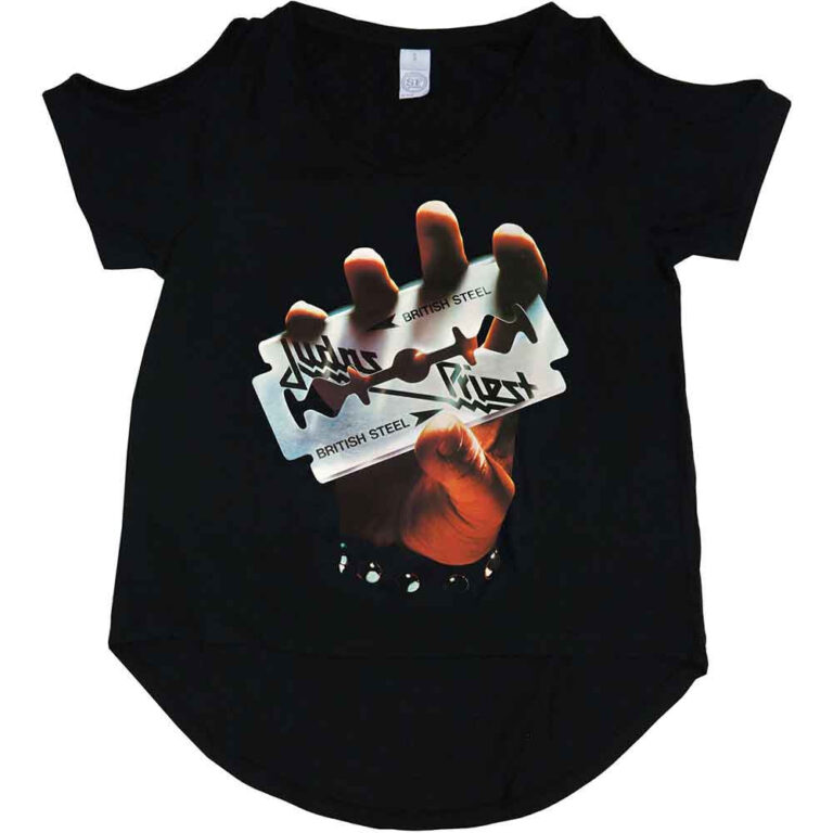 Judas Priest British Steel (With Cut-Outs) Ladies T-Shirt