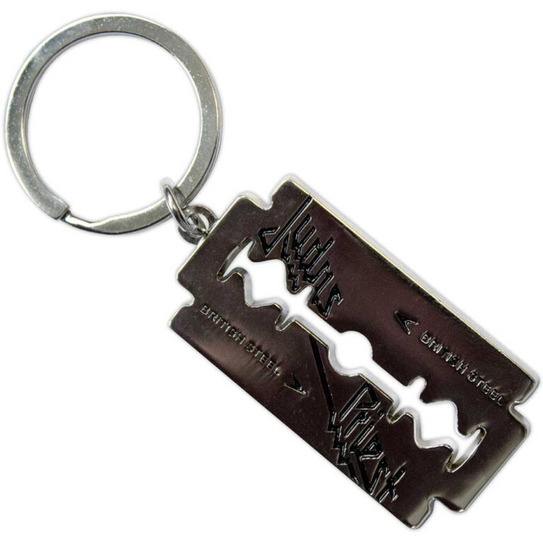 Judas Priest British Steel Razor Blade Keychain