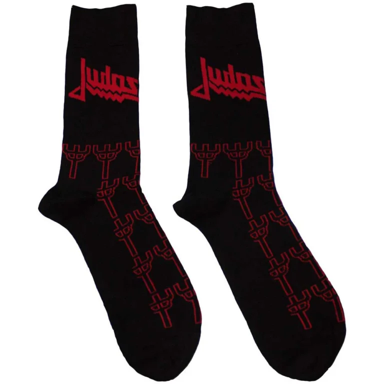 Judas Priest Trident Pattern (Black) (UK Size 4 – 7) Socks