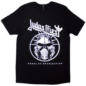 Judas Priest Angel Of Retribution Headshot Black Back Print T-Shirt