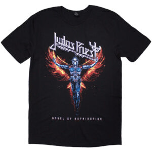 Judas Priest Angel Of Retribution Tracklst Back Print Black T-Shirt