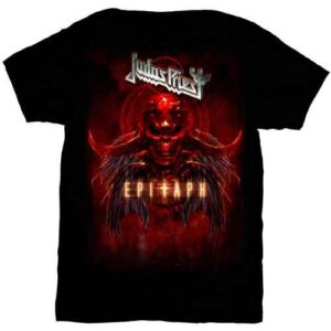 Judas Priest Epitaph Red Horns Black T-Shirt