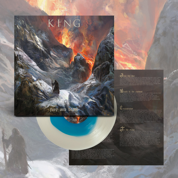King – FURY AND DEATH (WHITE / BLUE VINYL) Vinyl LP
