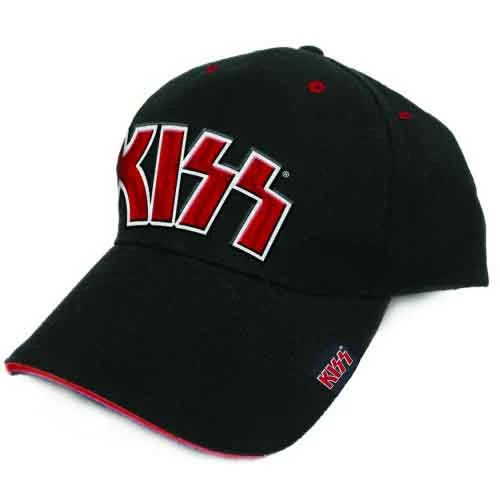 KISS Red on White Logo Baseball Cap