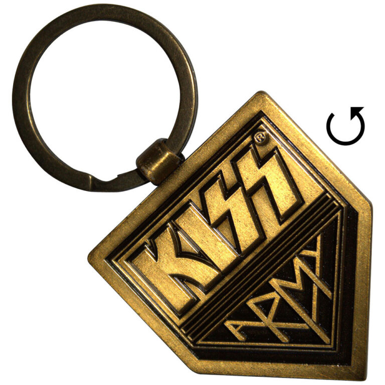 KISS Gold Army Pennant (Double Sided) Keychain