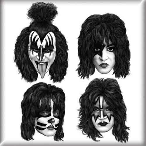 KISS Graphite Faces Fridge Magnet