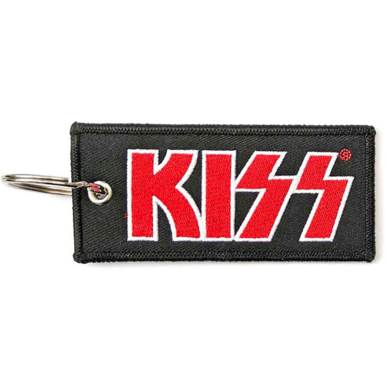 KISS Patch Red Logo Double Sided Keychain