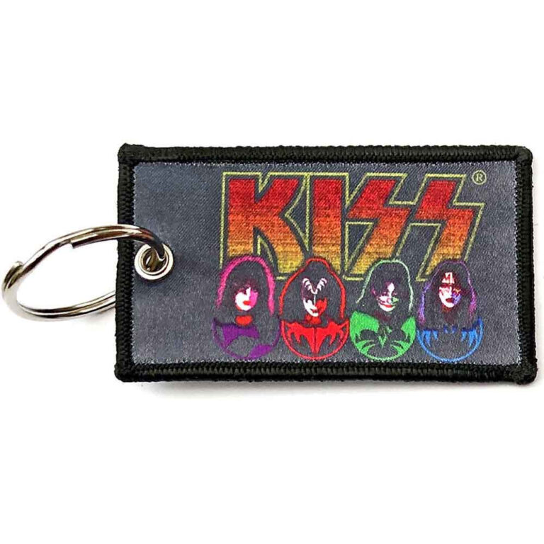 KISS Patch Faces & Icons Double Sided Keychain