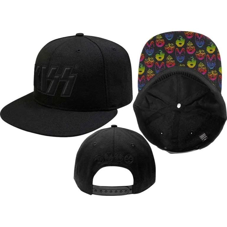 KISS Neon Faces Snapback Cap
