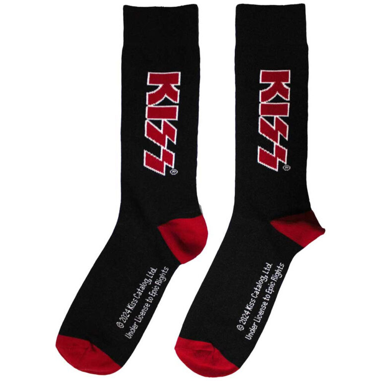 KISS Red Logo (Black) (UK Size 6 – 11) Socks