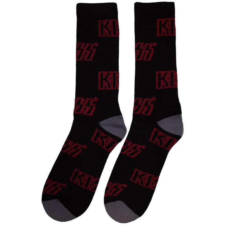KISS Logo Pattern Terry Socks