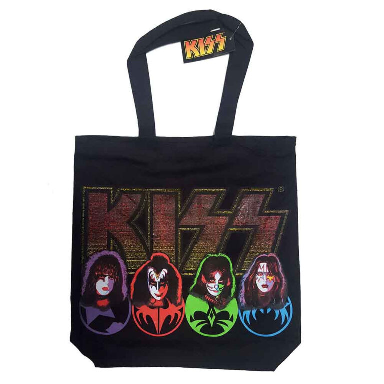 KISS Faces & Logo Tote Bag