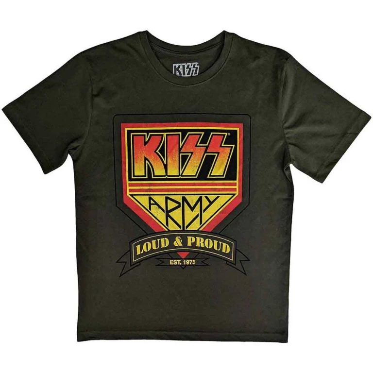 KISS Loud & Proud (Military Green) T-Shirt