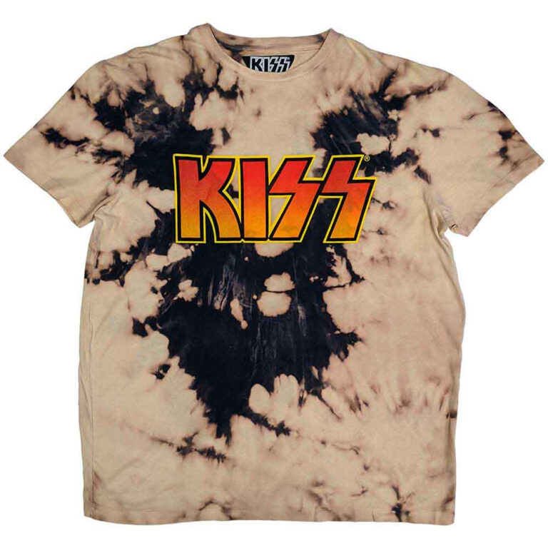 KISS Classic Logo (Dip Dye Tan And Black) T-Shirt