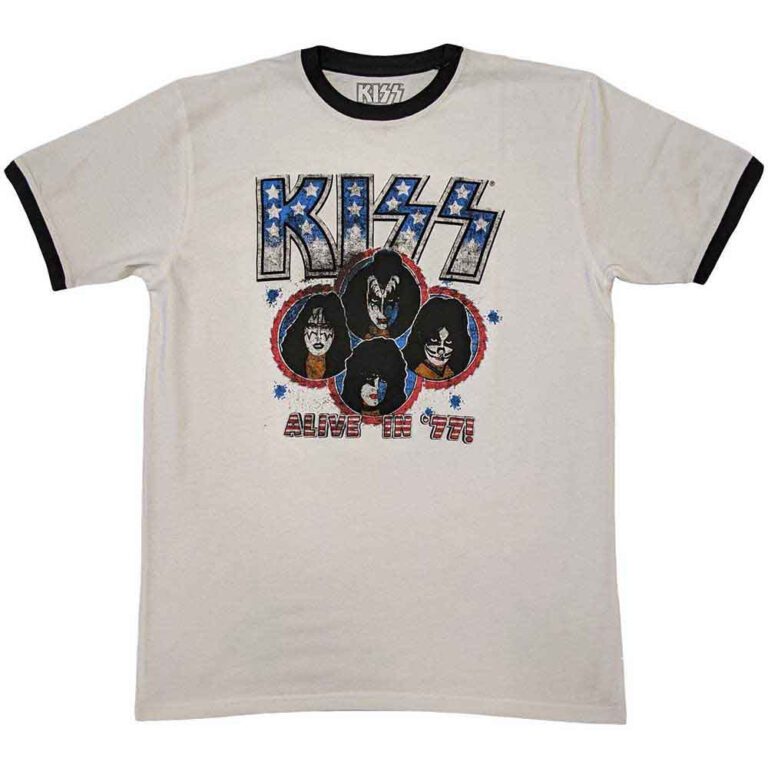 KISS Alive in ’77 Ringer T-Shirt