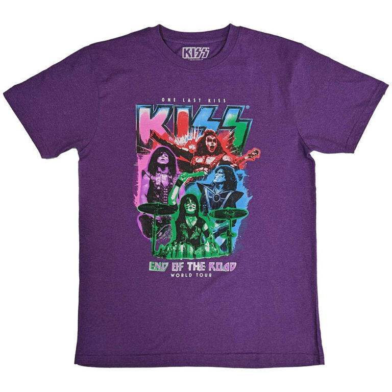 KISS End Of The Road Colour Pop T-Shirt
