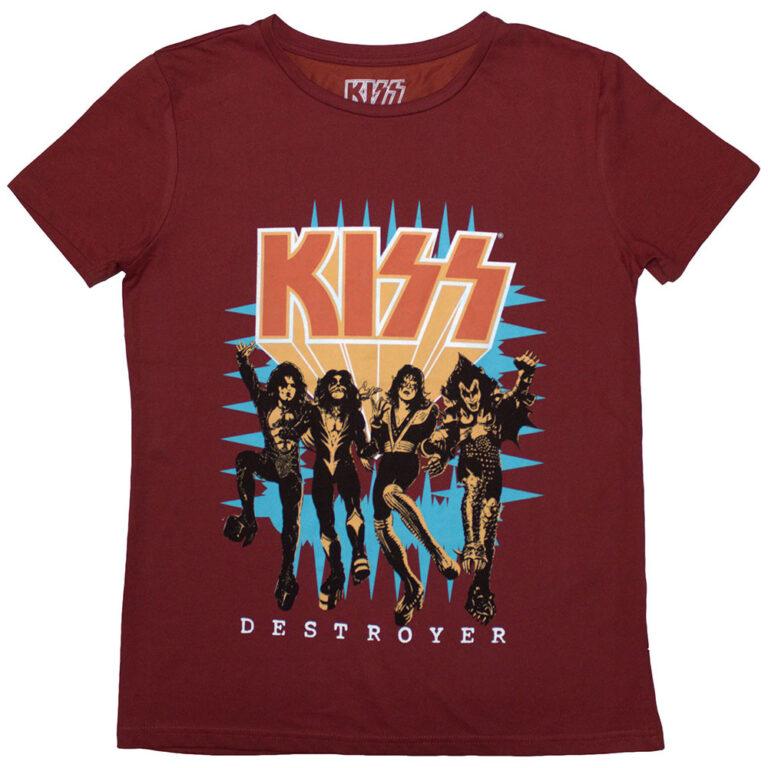 KISS Destroyer 3D Logo Ladies T-Shirt