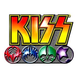 KISS Logo & Icons Pin Badge