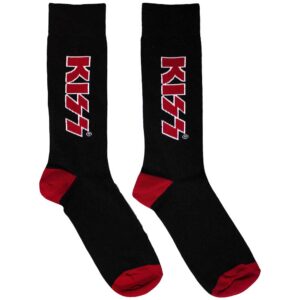 KISS Unisex Red Logo Black UK Size 6 - 11 Ankle Socks