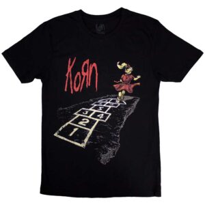 Korn Follow The Leader Hopscotch Black Back Print T-Shirt