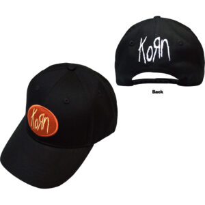 Korn Oval Logo Black Back Print Baseball Cap