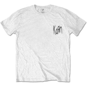 Korn Scratched Type White Back Print T-Shirt