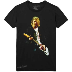 Kurt Cobain Guitar Photo Colour T-Shirt