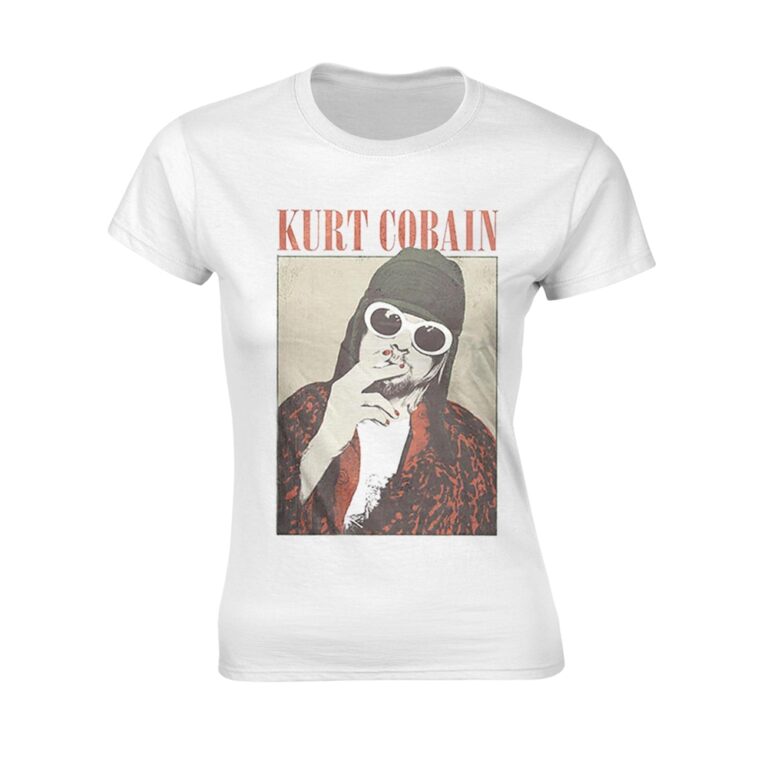 Kurt Cobain – Cigarette (colour) Ladies T-Shirt