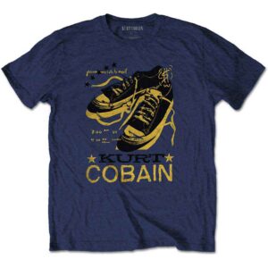 Kurt Cobain Laces Navy Blue Kids T-Shirt