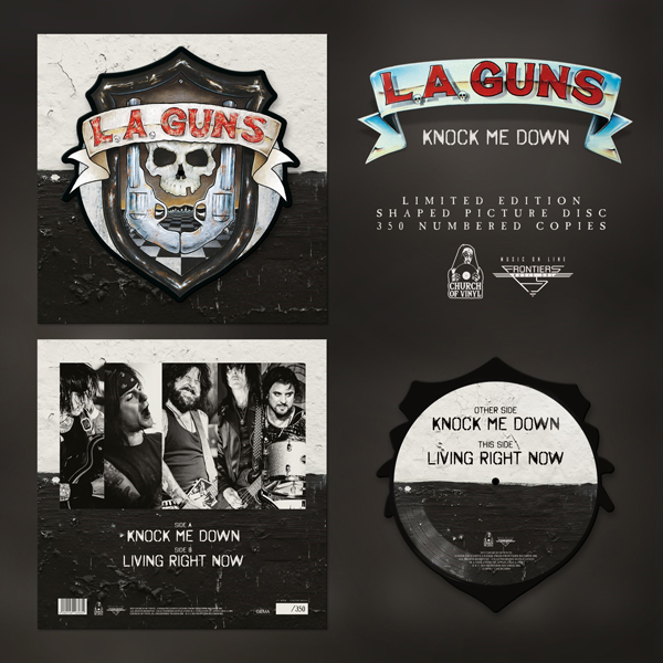 L.A. Guns – KNOCK ME DOWN (SHAPED PICTURE DISC) Vinyl 12″ Picture Disc