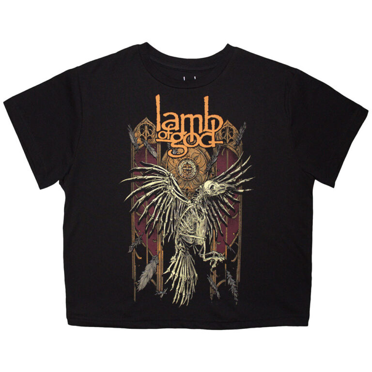 Lamb Of God Crow Ladies Crop Top