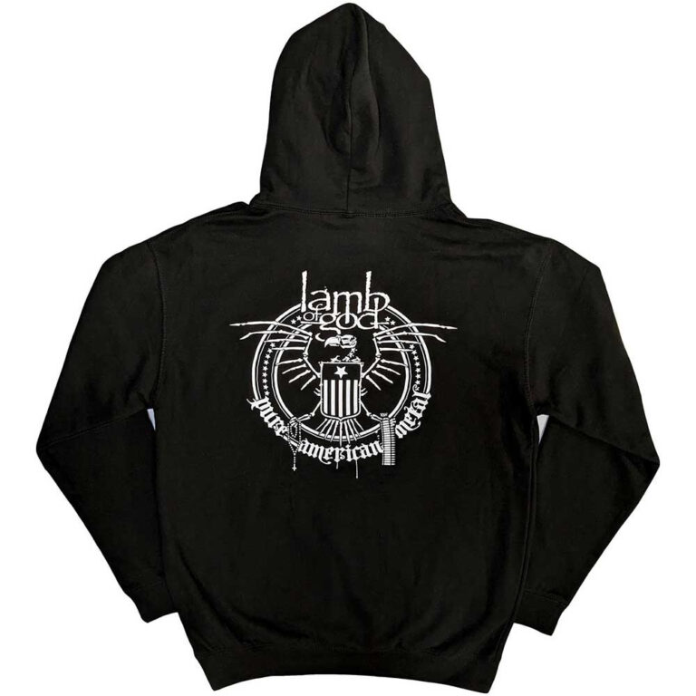 Lamb Of God Skeleton Eagle Pullover Hoodie