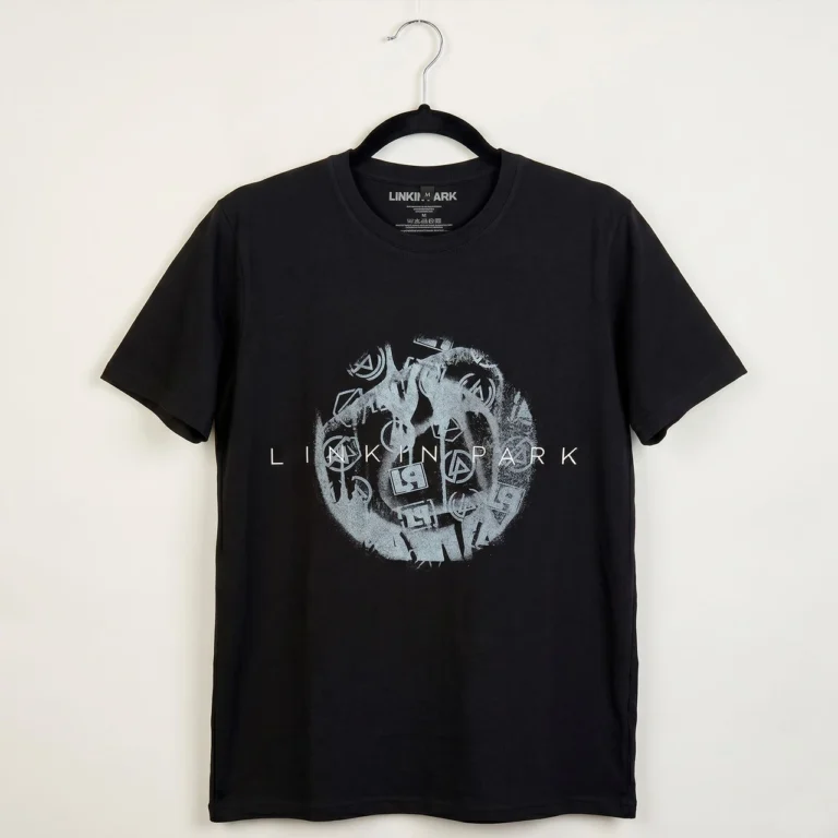 Linkin Park Unisex Premium Carbon T-Shirt: Logo Blur Black T-Shirt