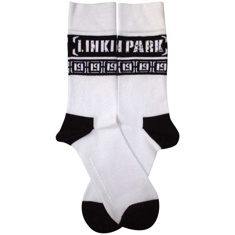 Linkin Park LP Repeat (White) (UK Size 4 – 7) Socks